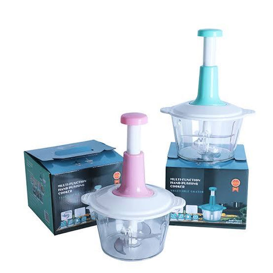 Hand-Push Vegetable Chopper & Mixer – Manual Food Cutter & Mixing Tool