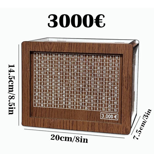 emart™ Umrah Saving Box – 280 Days Wooden Islamic Money Box for Hajj & Umrah Goals