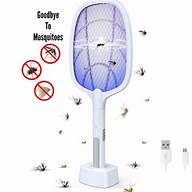Emart™ 4-in-1 Electric Mosquito Swatter & Bug Zapper – Foldable 3000V Insect Killer Racket with Fly Trap Function, USB Rechargeable