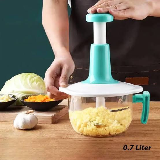 Hand-Push Vegetable Chopper & Mixer – Manual Food Cutter & Mixing Tool
