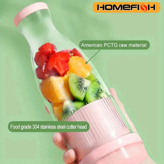 Emart™ Electric Juicer Cup 6 Blades Blender Milkshake Machine USB Portable Fruit Milk Mixing Tool Mini Fresh Juice Blender