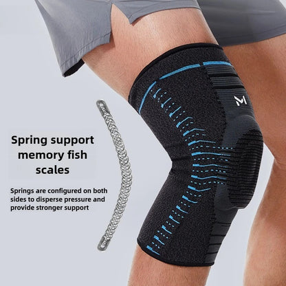 Sports Knee Pads with Silicone Anti-Slip Ring, Nylon Knit Knee Support for Fitness