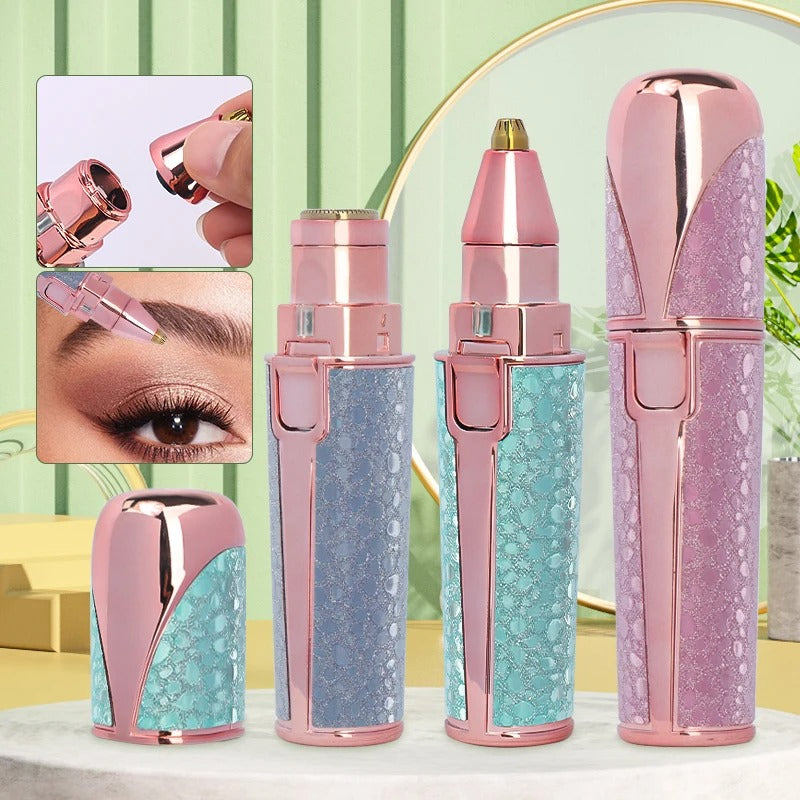 2-in-1 Rechargeable Facial Hair Remover & Eyebrow Trimmer for Women