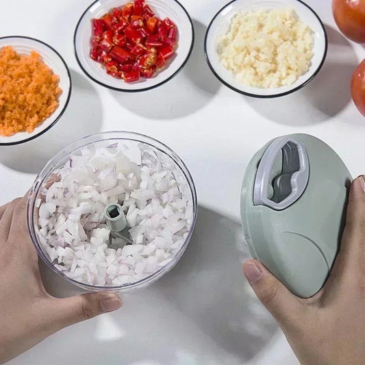 Emart™24 Manual Multi-Function Garlic Press Chopper - Vegetable/Meat Cutter & Masher, Kitchen Gadget for Effortless Food Prep