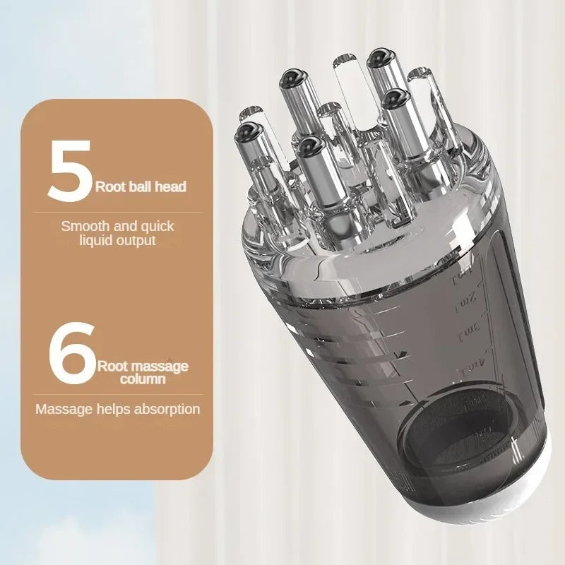 Hair Growth Liquid Applicator – Scalp Massage Comb for Minoxidil & Serum