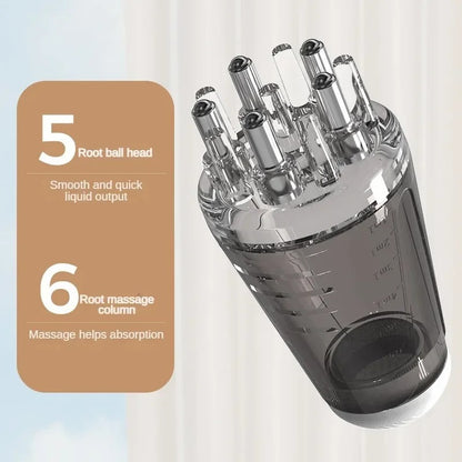 Hair Growth Liquid Applicator – Scalp Massage Comb for Minoxidil & Serum