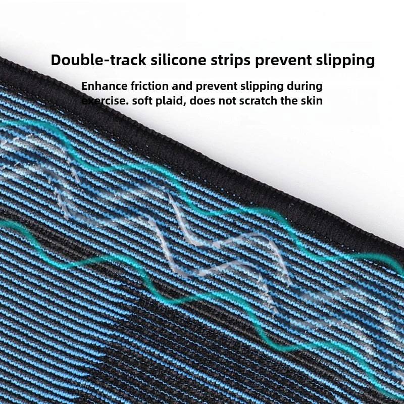 Sports Knee Pads with Silicone Anti-Slip Ring, Nylon Knit Knee Support for Fitness