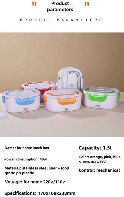 Emart™110V 220V Electric Heating and Thermal Insulation Lunch Box Plastic Liner Kitchen Household Electric Lunch Box 65 ° Convenient