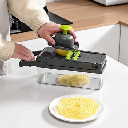 **16-in-1 Vegetable Slicer & Chopper – Multifunctional Kitchen Cutter & Vegetable Grater**