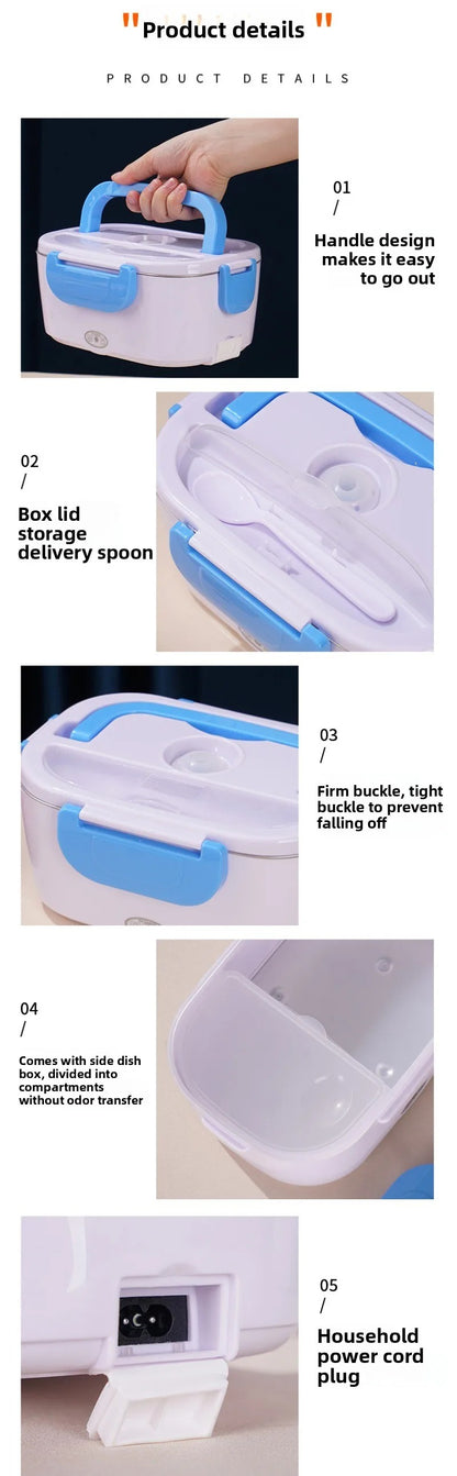 Emart™110V 220V Electric Heating and Thermal Insulation Lunch Box Plastic Liner Kitchen Household Electric Lunch Box 65 ° Convenient