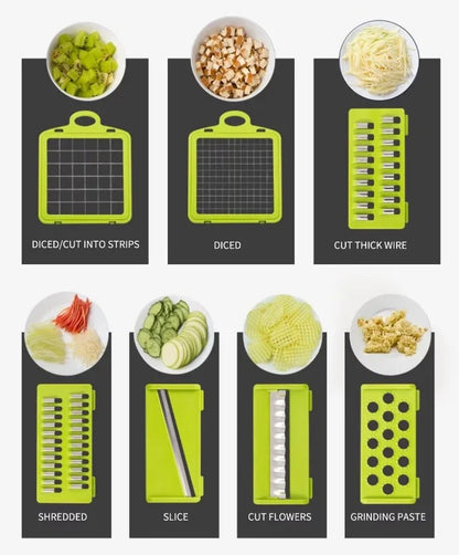 **16-in-1 Vegetable Slicer & Chopper – Multifunctional Kitchen Cutter & Vegetable Grater**