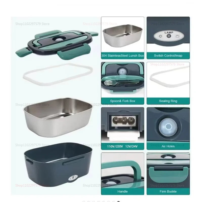 Emart™1.5L 60W Electric Lunch Box Food Warmer Portable Food Heater for office traveling Or Home