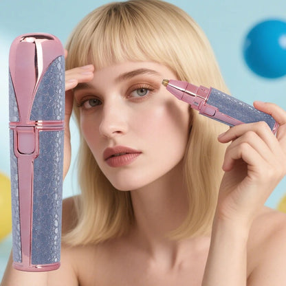 2-in-1 Rechargeable Facial Hair Remover & Eyebrow Trimmer for Women