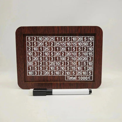 emart™ Umrah Saving Box – 280 Days Wooden Islamic Money Box for Hajj & Umrah Goals