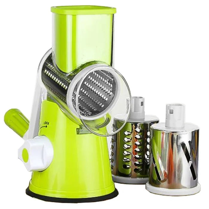 Manual Rotary Cheese Grater & Vegetable Cutter – Multifunctional Potato Slicer, Mandoline Chopper & Shredder
