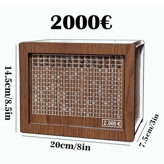 emart™ Umrah Saving Box – 280 Days Wooden Islamic Money Box for Hajj & Umrah Goals